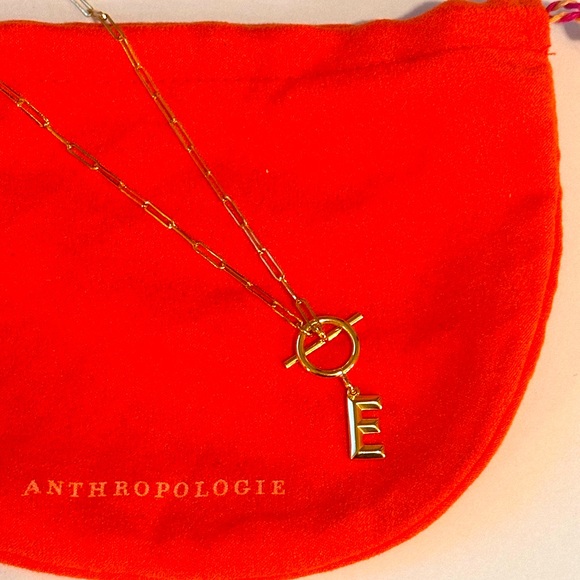 Anthropologie Jewelry - Anthropologie Serefina Letter/Initial E Necklace